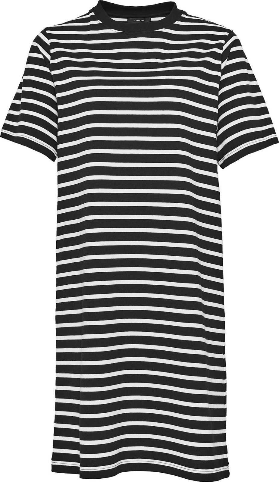 OPUS Letní šaty 'Wira' černá / bílá