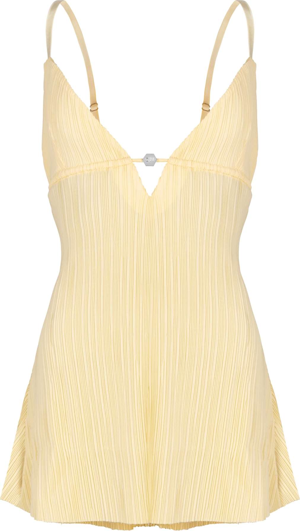 OW Collection Letní šaty 'DAISY' pastelově žlutá