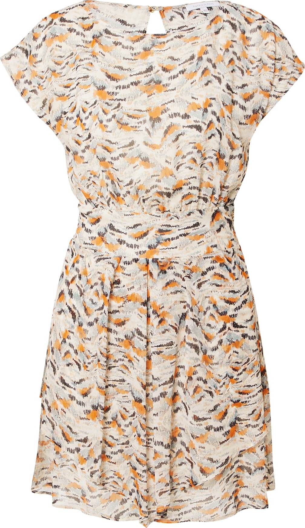 PATRIZIA PEPE Šaty béžová / šedá / oranžová / černá