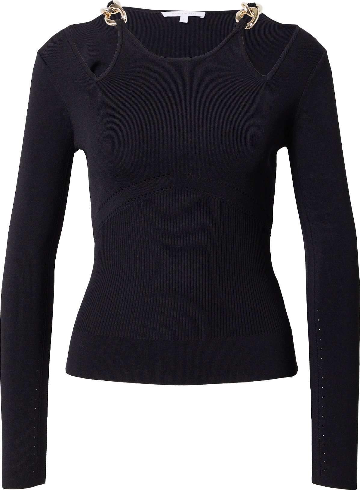 PATRIZIA PEPE Svetr 'MAGLIA' černá