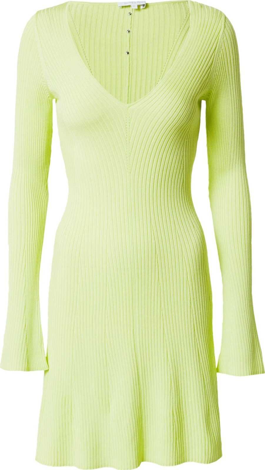 PATRIZIA PEPE Úpletové šaty limetková