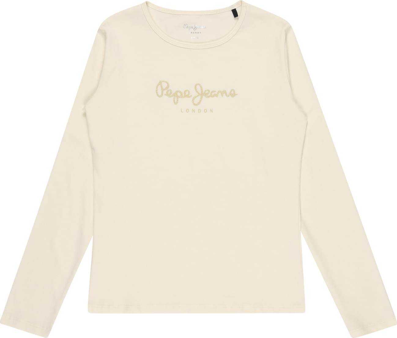 Pepe Jeans Tričko 'Hana' zlatá / barva bílé vlny