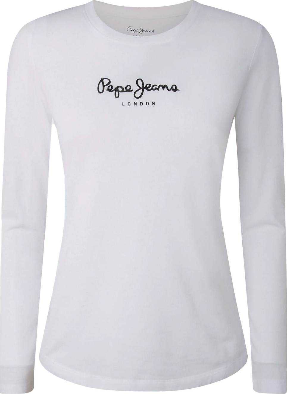 Pepe Jeans Tričko 'New Verginia' černá / offwhite