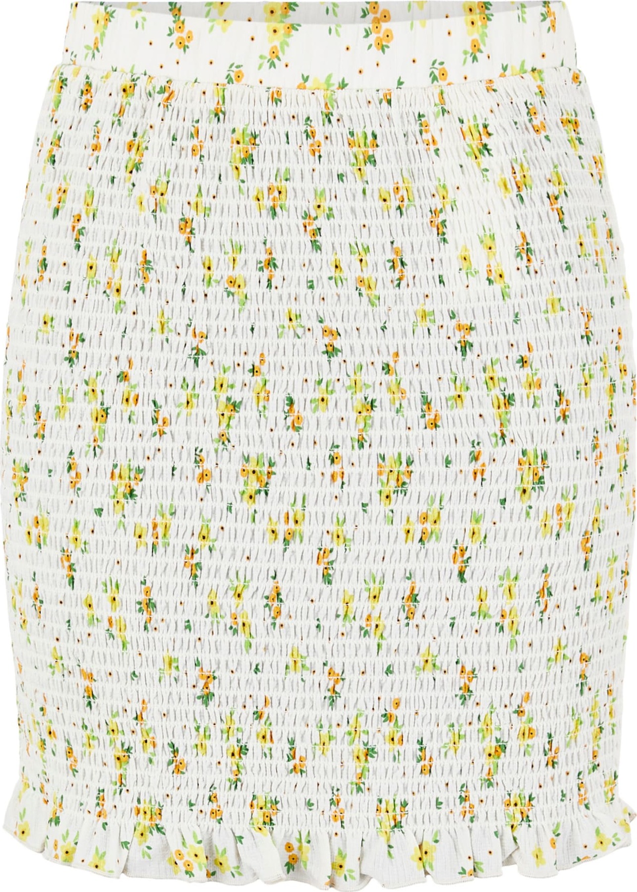 PIECES Sukně 'Taylin' béžová / žlutá / zelená / tmavě zelená