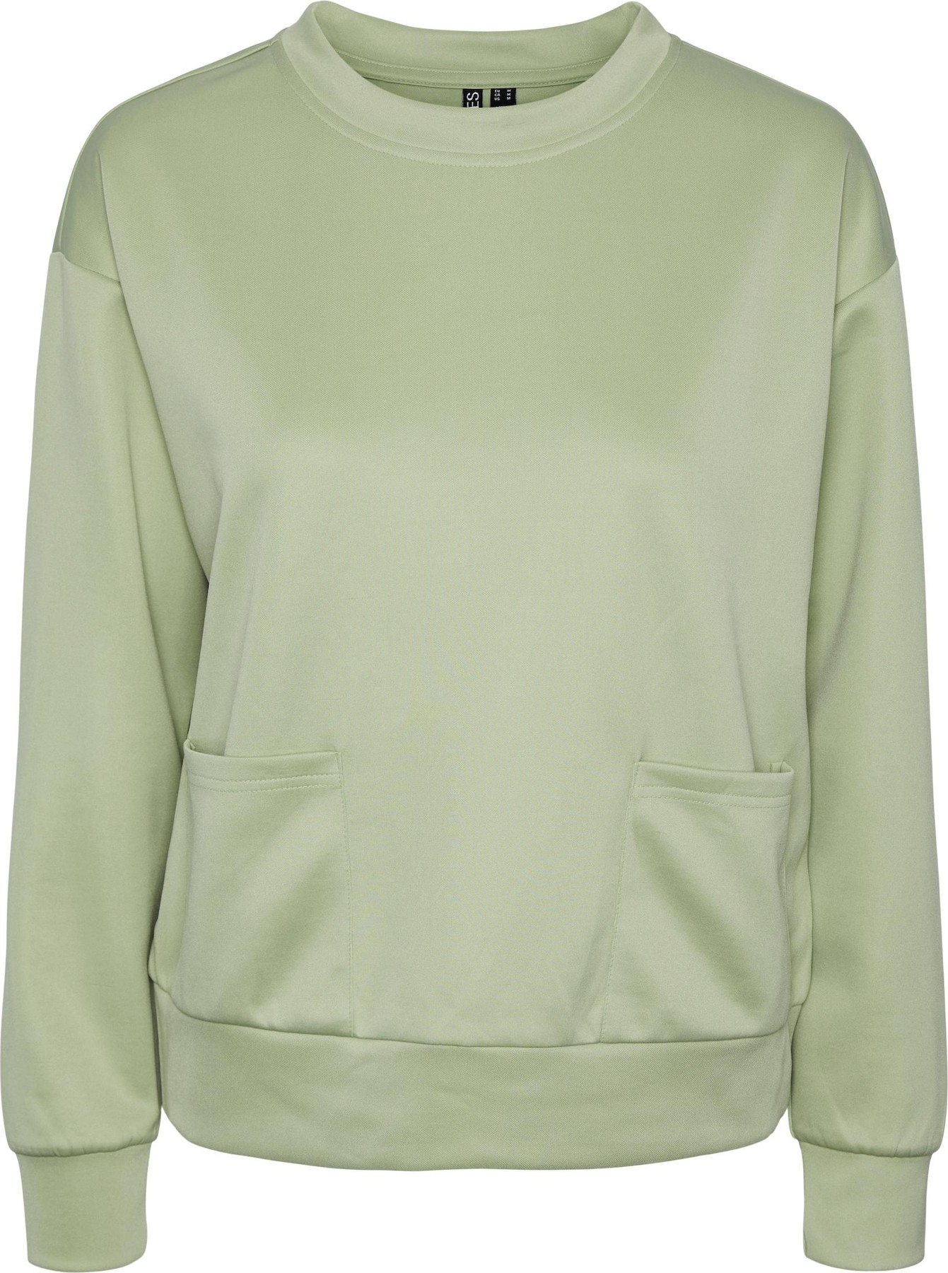 PIECES Svetr 'Line' zelená / černá