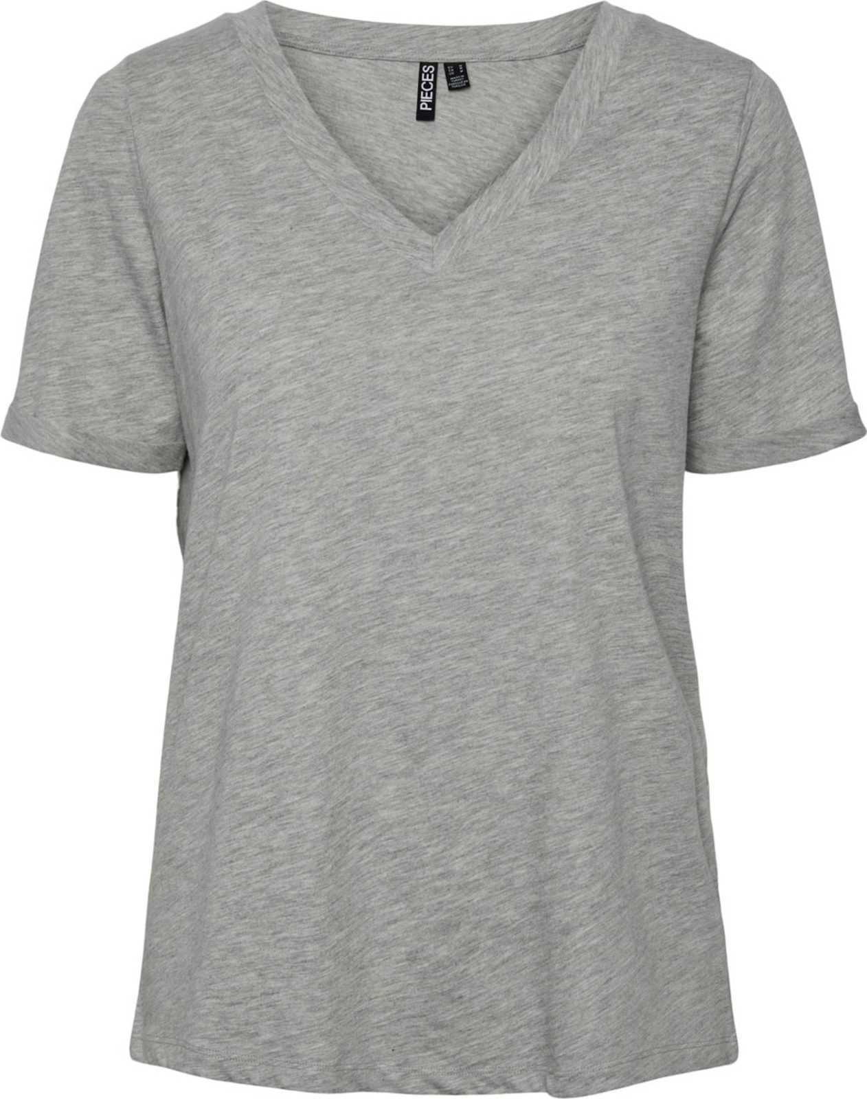 PIECES Tričko 'Ria' šedý melír