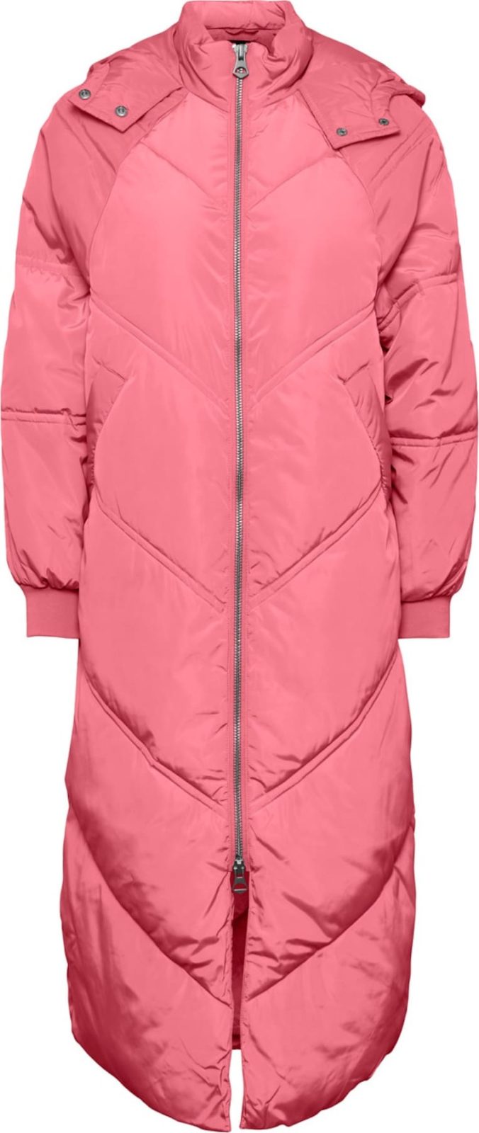 PIECES Zimní kabát 'Felicity' pink / růže