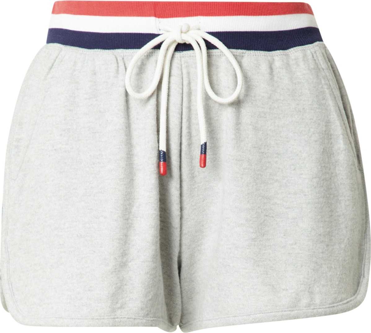 PJ Salvage Pyžamové kalhoty námořnická modř / světle šedá / světle červená / bílá