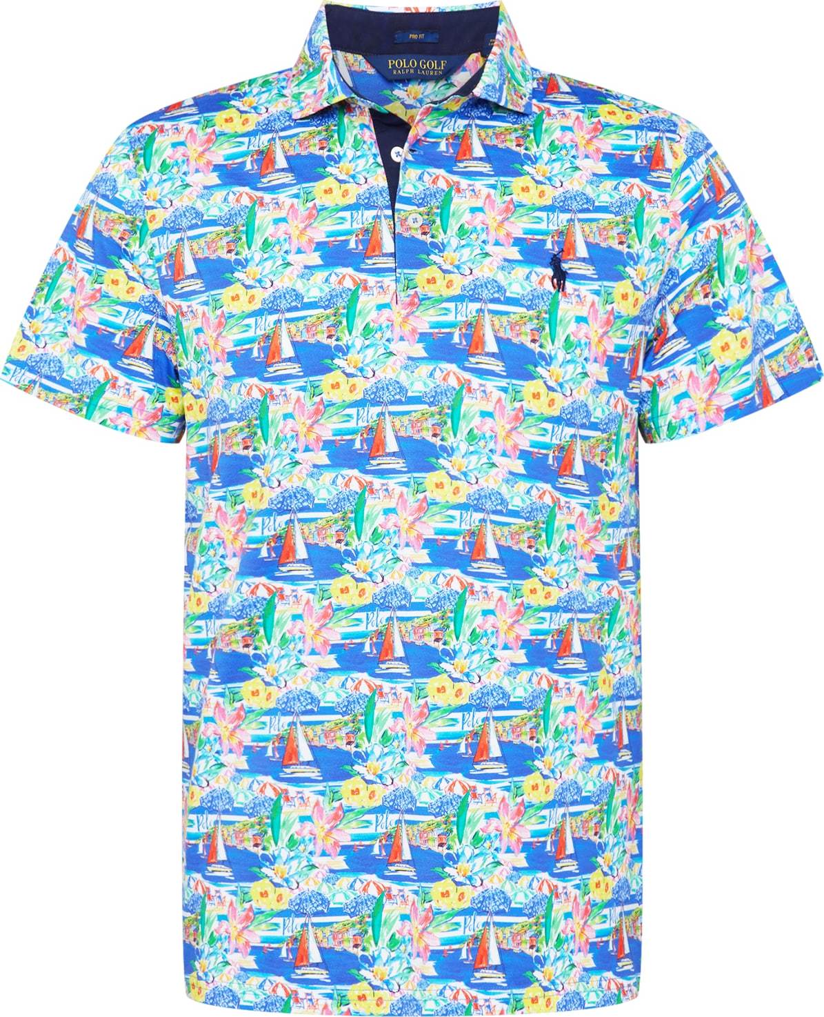 Polo Ralph Lauren Tričko azurová / světle zelená / světle růžová / červená