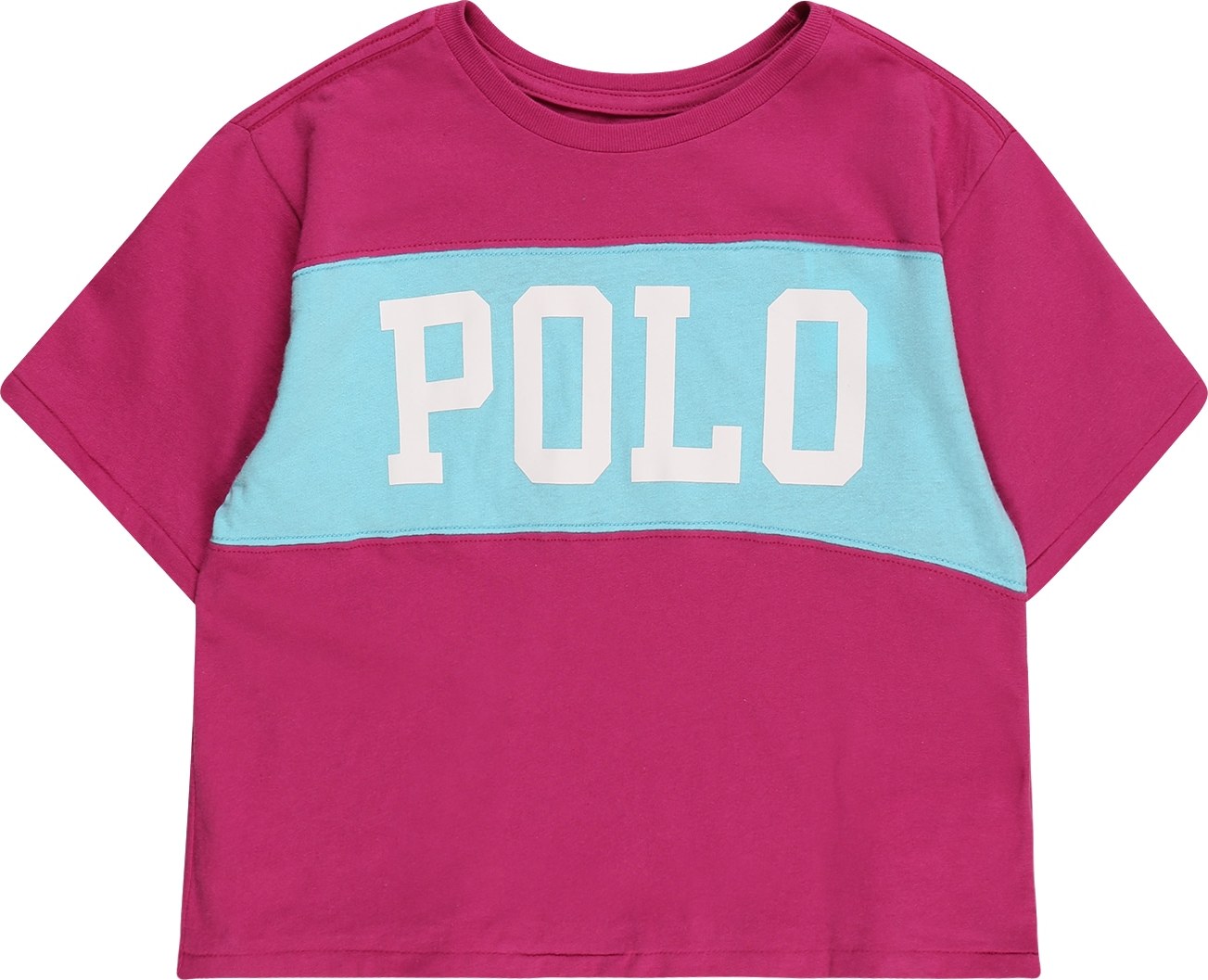 Polo Ralph Lauren Tričko světlemodrá / cyclam / bílá