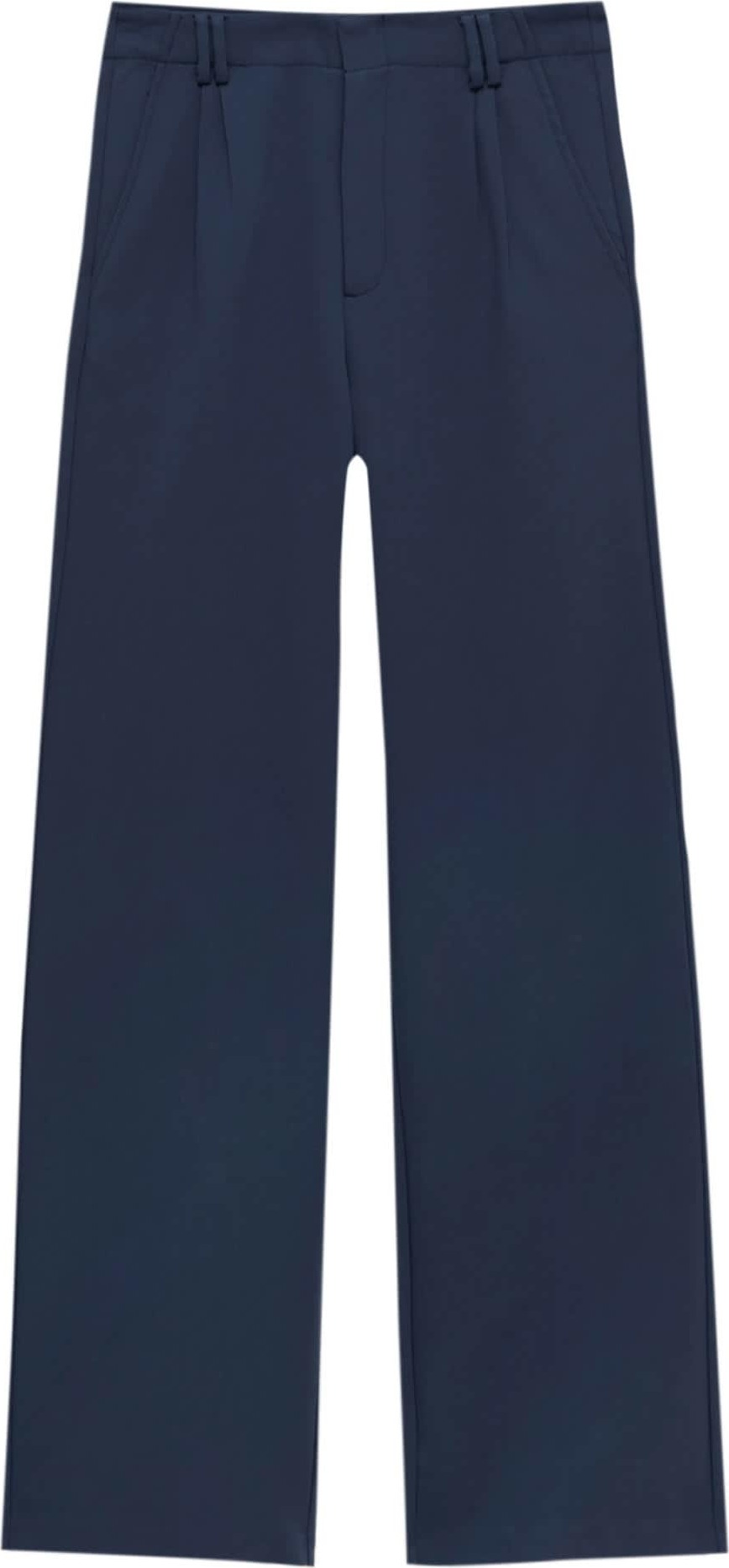 Pull&Bear Kalhoty se sklady v pase námořnická modř