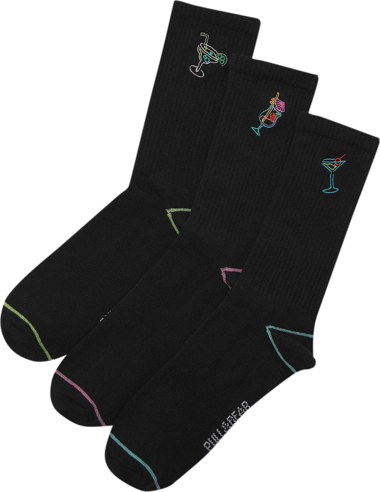 Pull&Bear Ponožky mix barev / černá