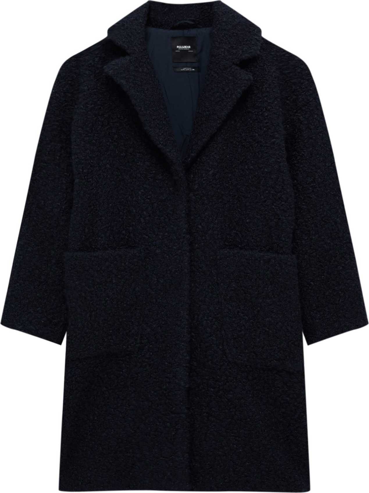 Pull&Bear Přechodný kabát námořnická modř