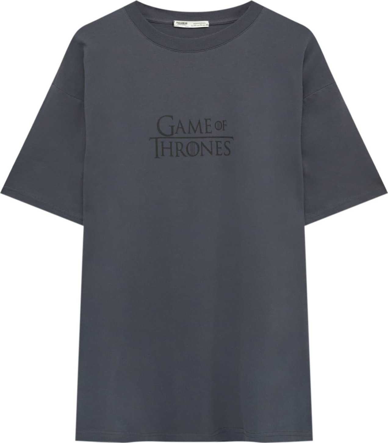 Pull&Bear Tričko čedičová šedá