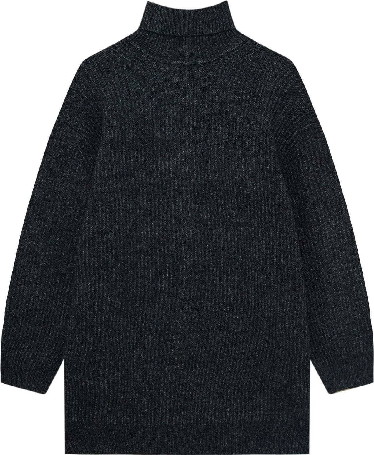 Pull&Bear Úpletové šaty šedá / grafitová