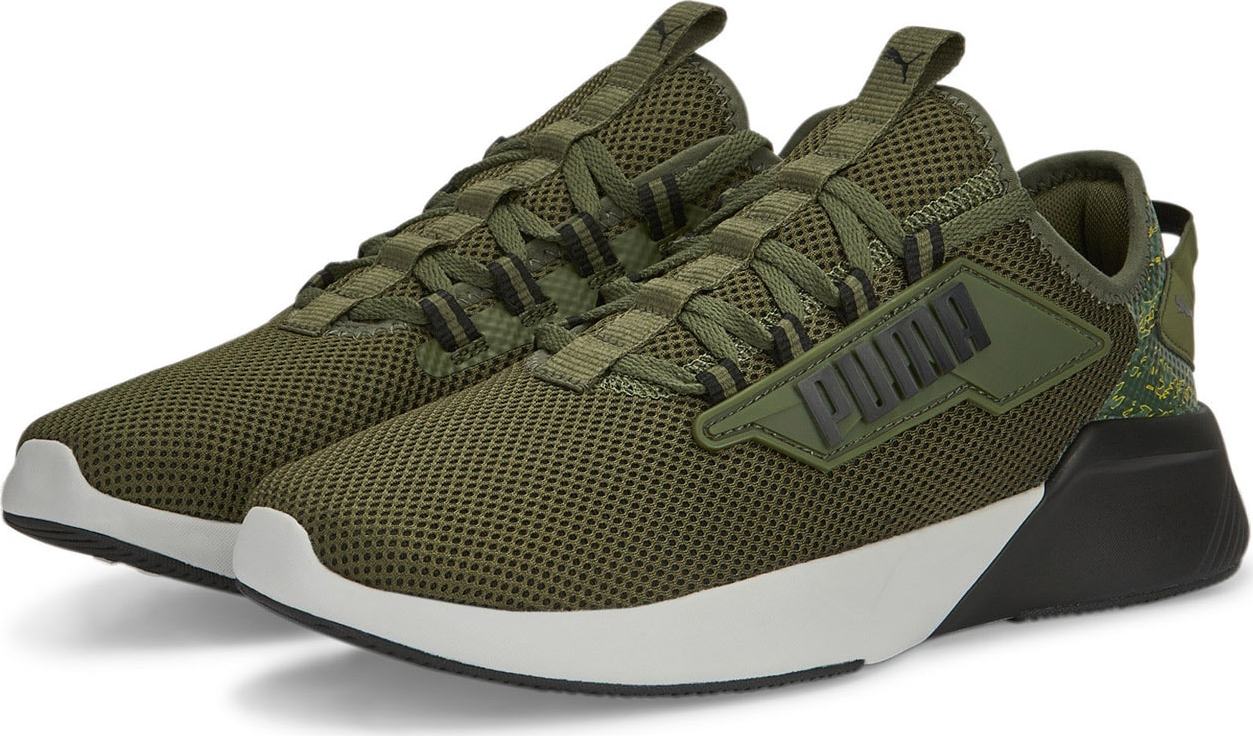 PUMA Sportovní boty 'Retaliate 2 Camo' olivová / černá