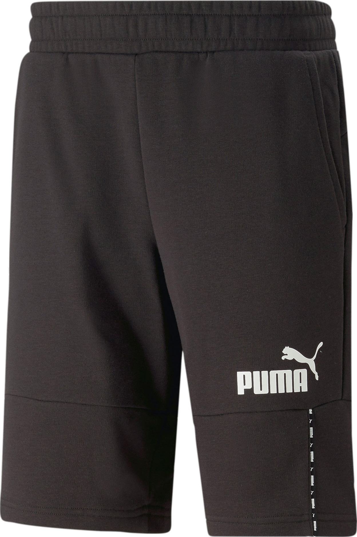 PUMA Sportovní kalhoty černá / bílá