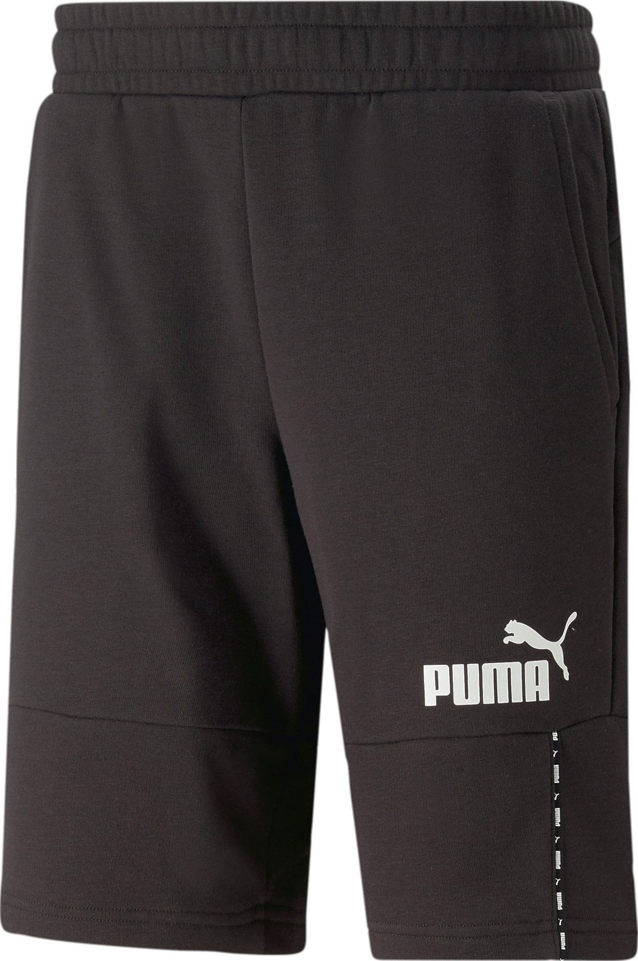 PUMA Sportovní kalhoty černá / bílá