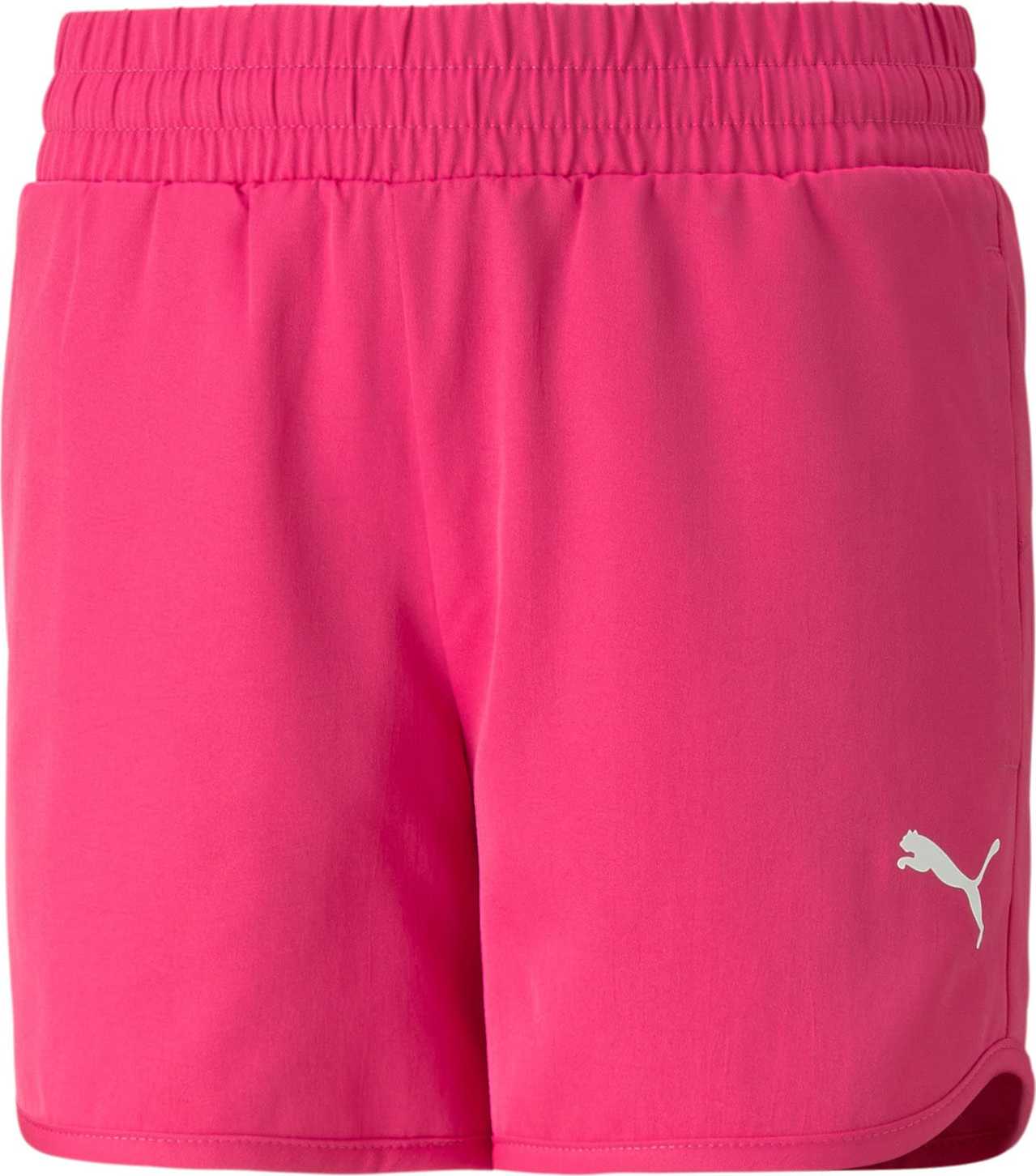 PUMA Sportovní kalhoty 'Active' pink / bílá
