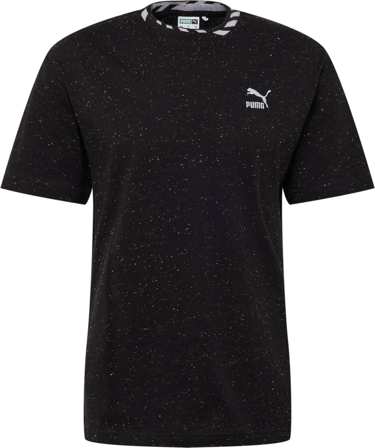 PUMA Tričko žlutá / šedá / černá