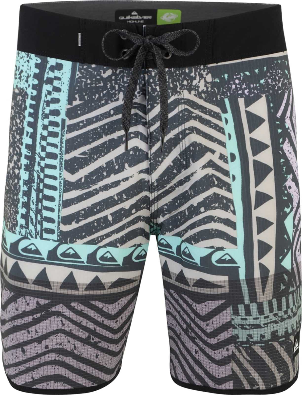 QUIKSILVER Šortky 'HIGHLITE SCALLOP 19' krémová / noční modrá / aqua modrá / antracitová