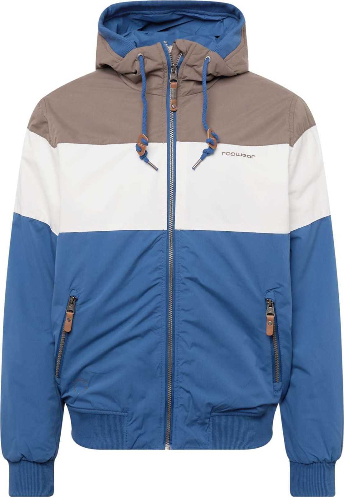 Ragwear Přechodná bunda 'JAYCE' chladná modrá / šedobéžová / bílá