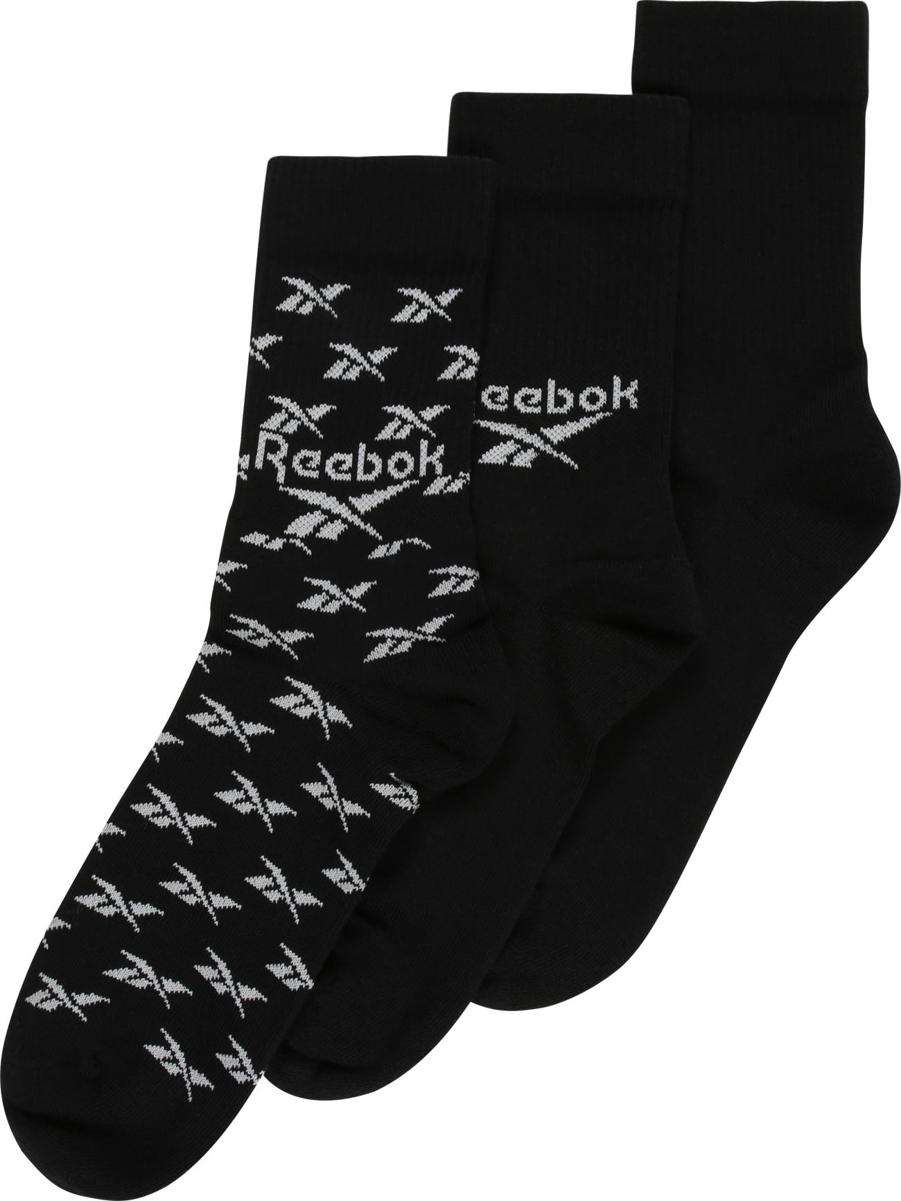 Reebok Classics Ponožky světle šedá / černá