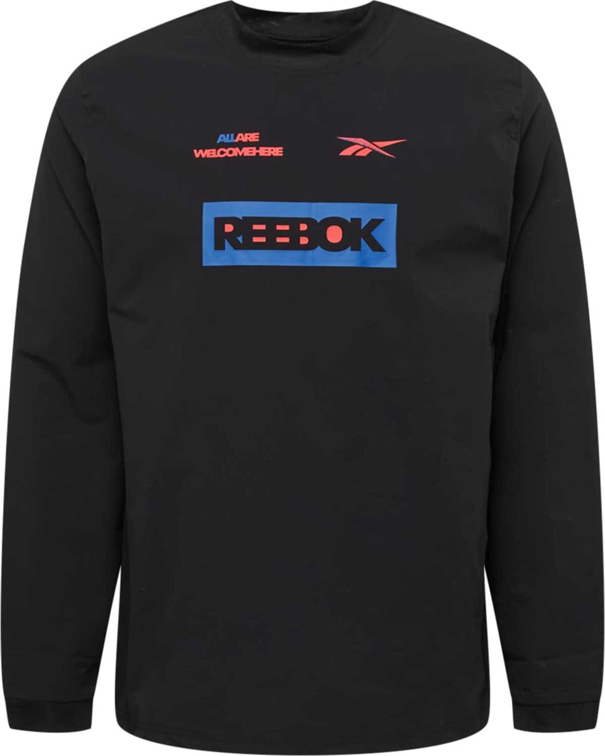 Reebok Sport Funkční tričko modrá / červená / černá