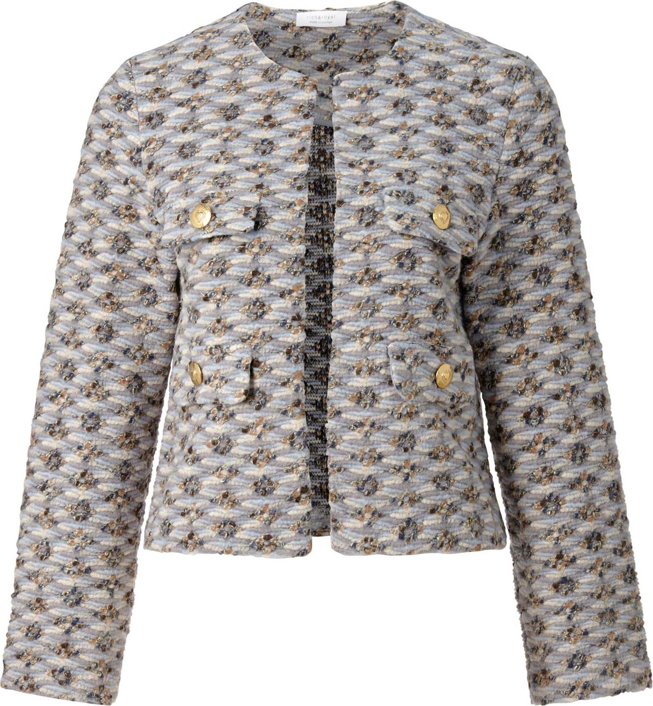 Rich & Royal Přechodná bunda béžová / modrá / šedá