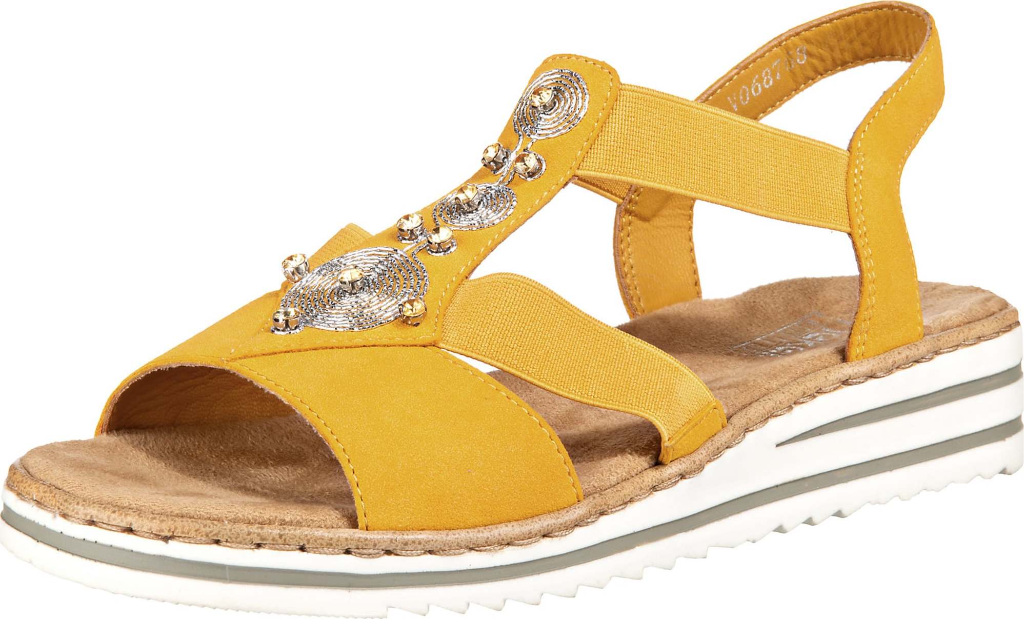 Rieker Sandály limone / stříbrná