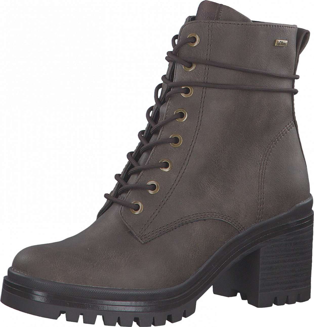 s.Oliver Šněrovací kozačky tmavě šedá