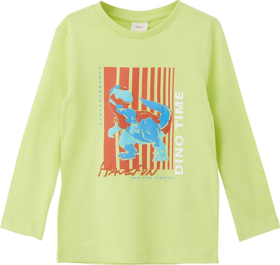 s.Oliver Tričko nebeská modř / světle zelená / tmavě oranžová / bílá