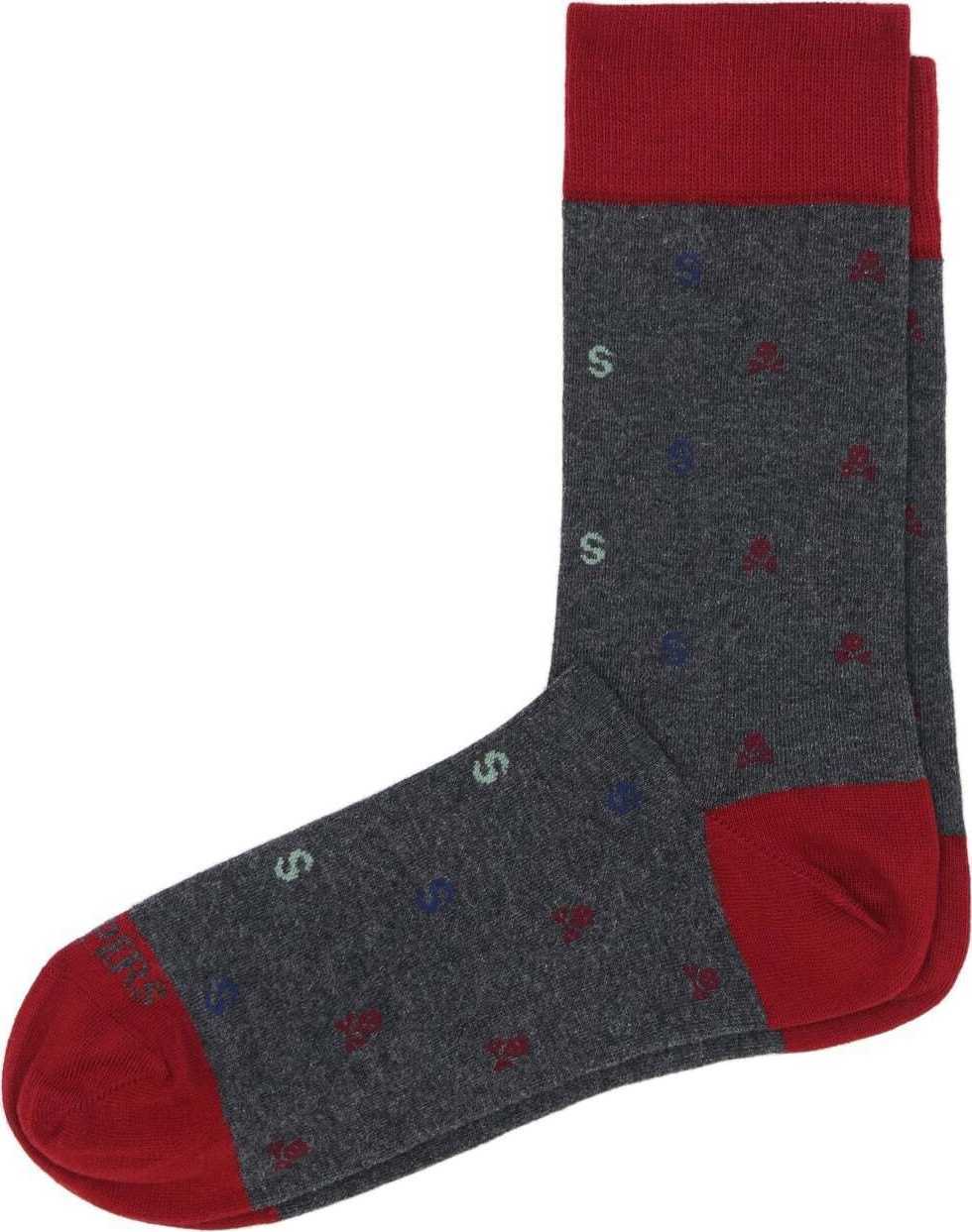 Scalpers Ponožky šedá / mátová / tmavě červená
