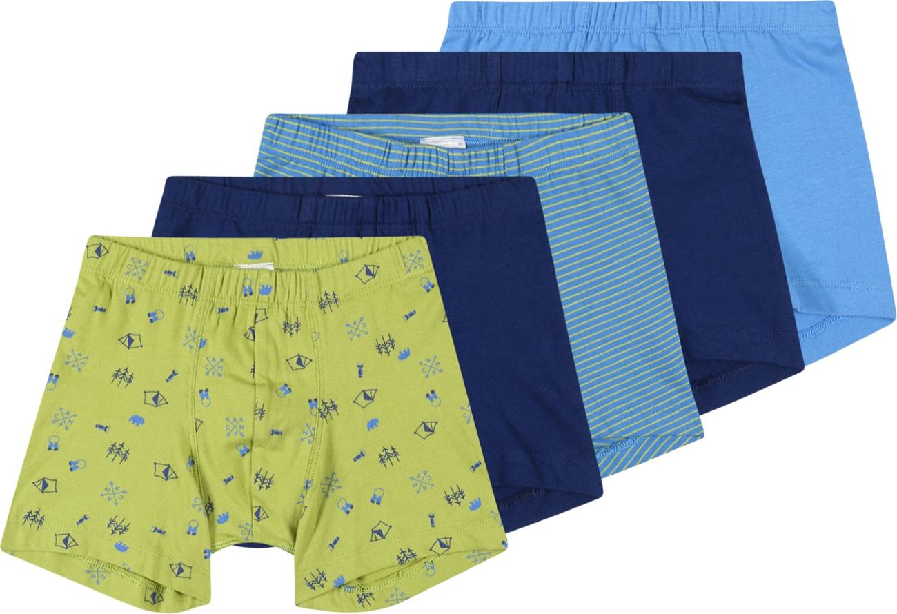 SCHIESSER Spodní prádlo námořnická modř / světlemodrá / tmavě modrá / světle zelená
