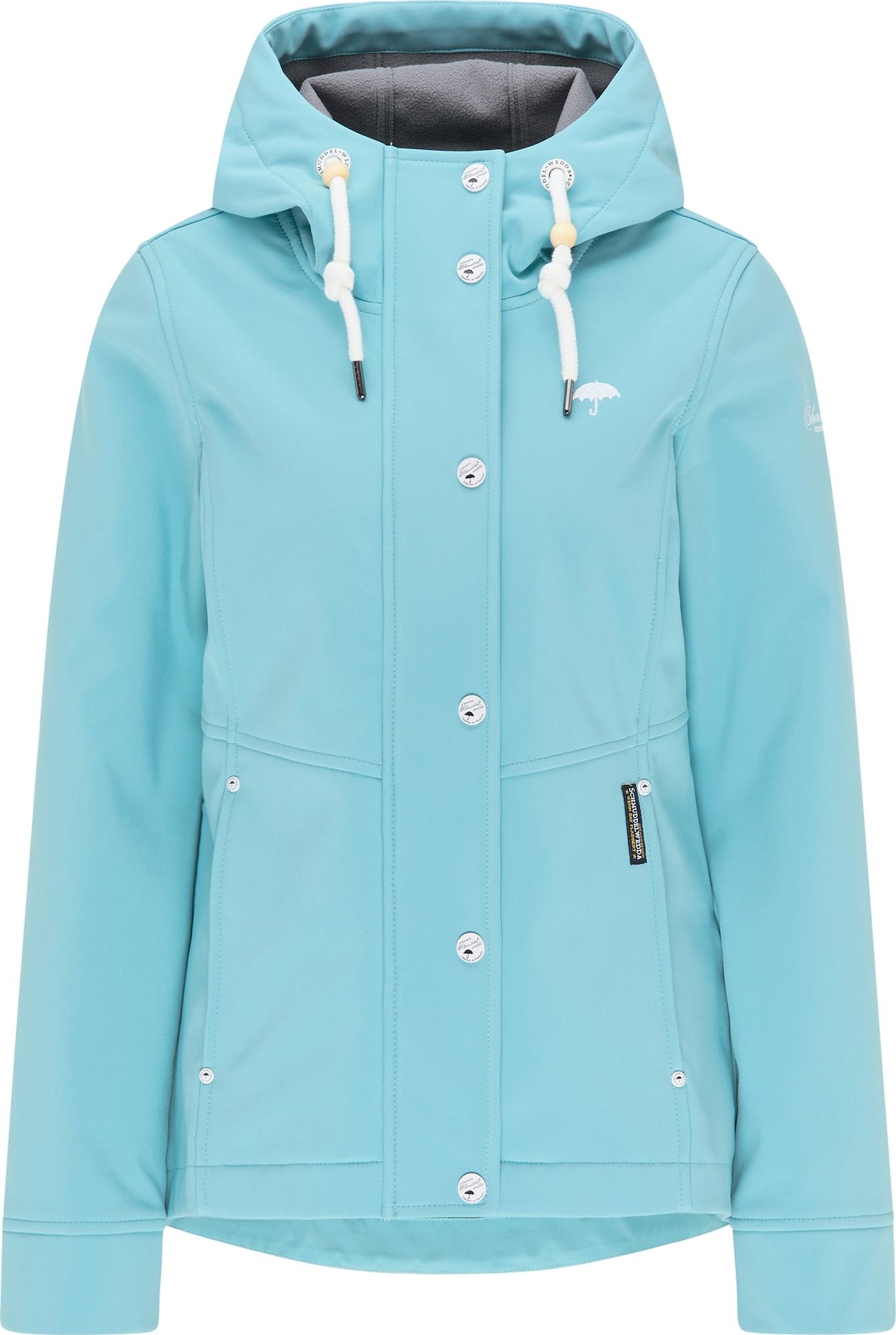 Schmuddelwedda Funkční bunda aqua modrá / bílá