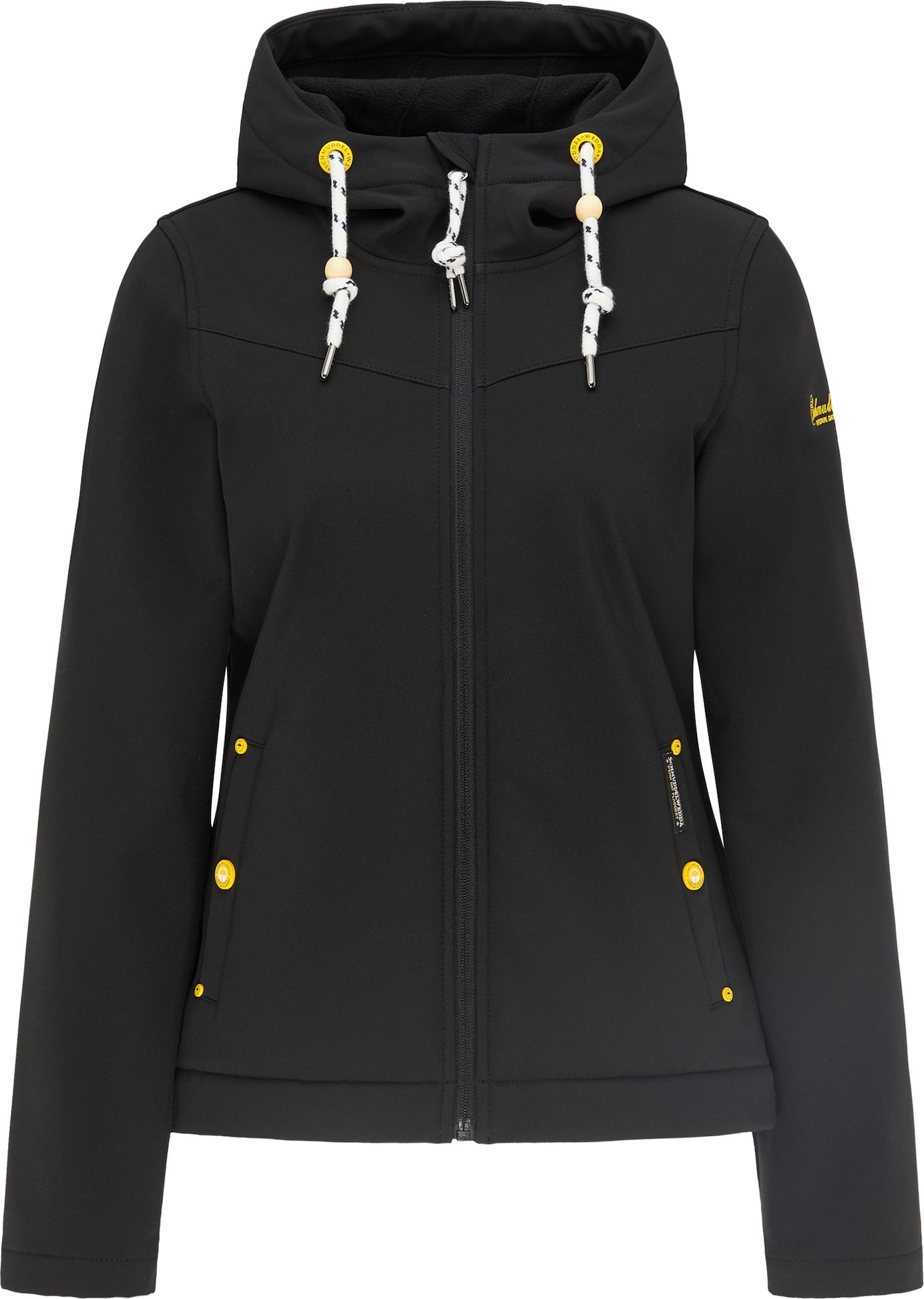 Schmuddelwedda Funkční bunda tmavě žlutá / černá / bílá