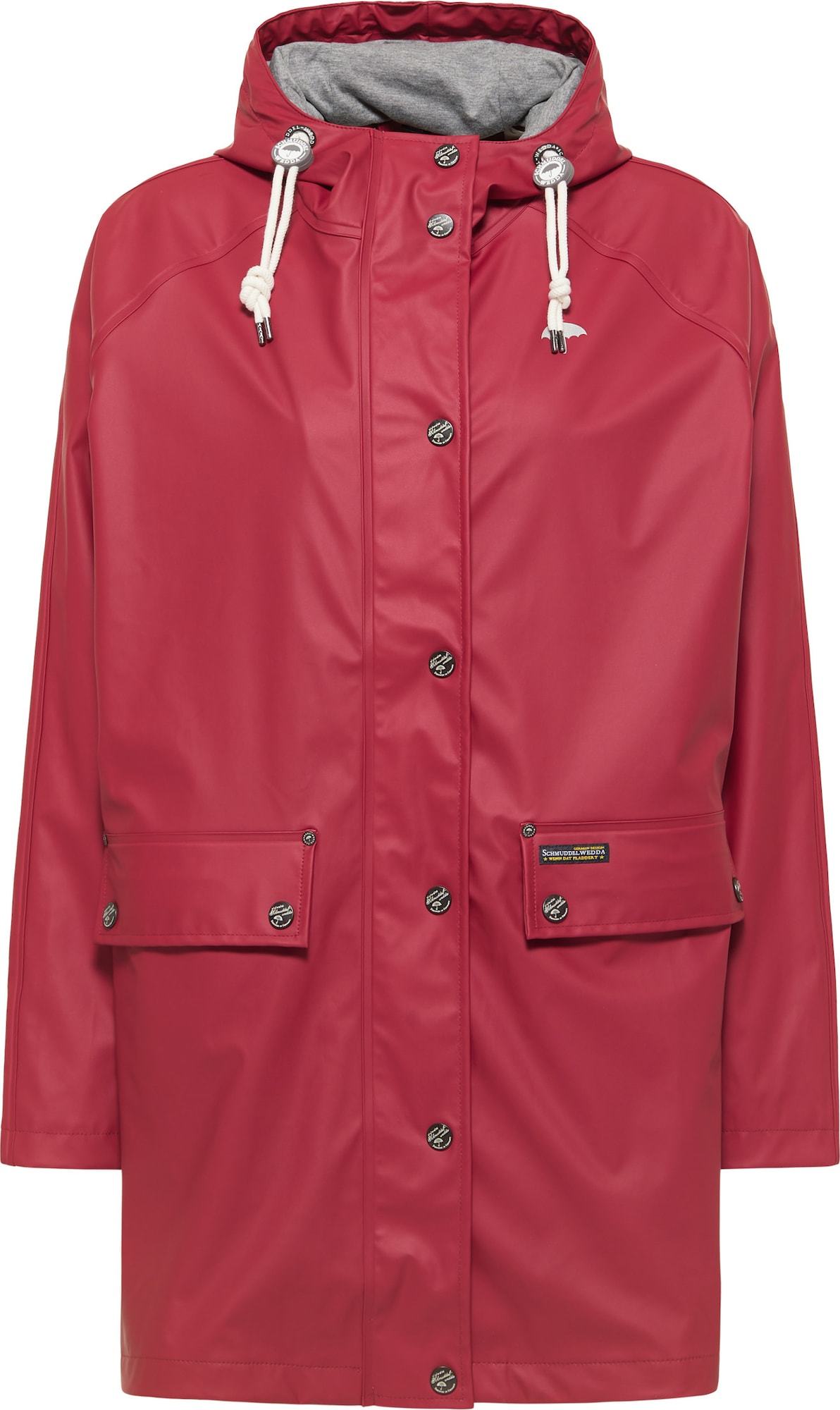 Schmuddelwedda Přechodný kabát tmavě červená