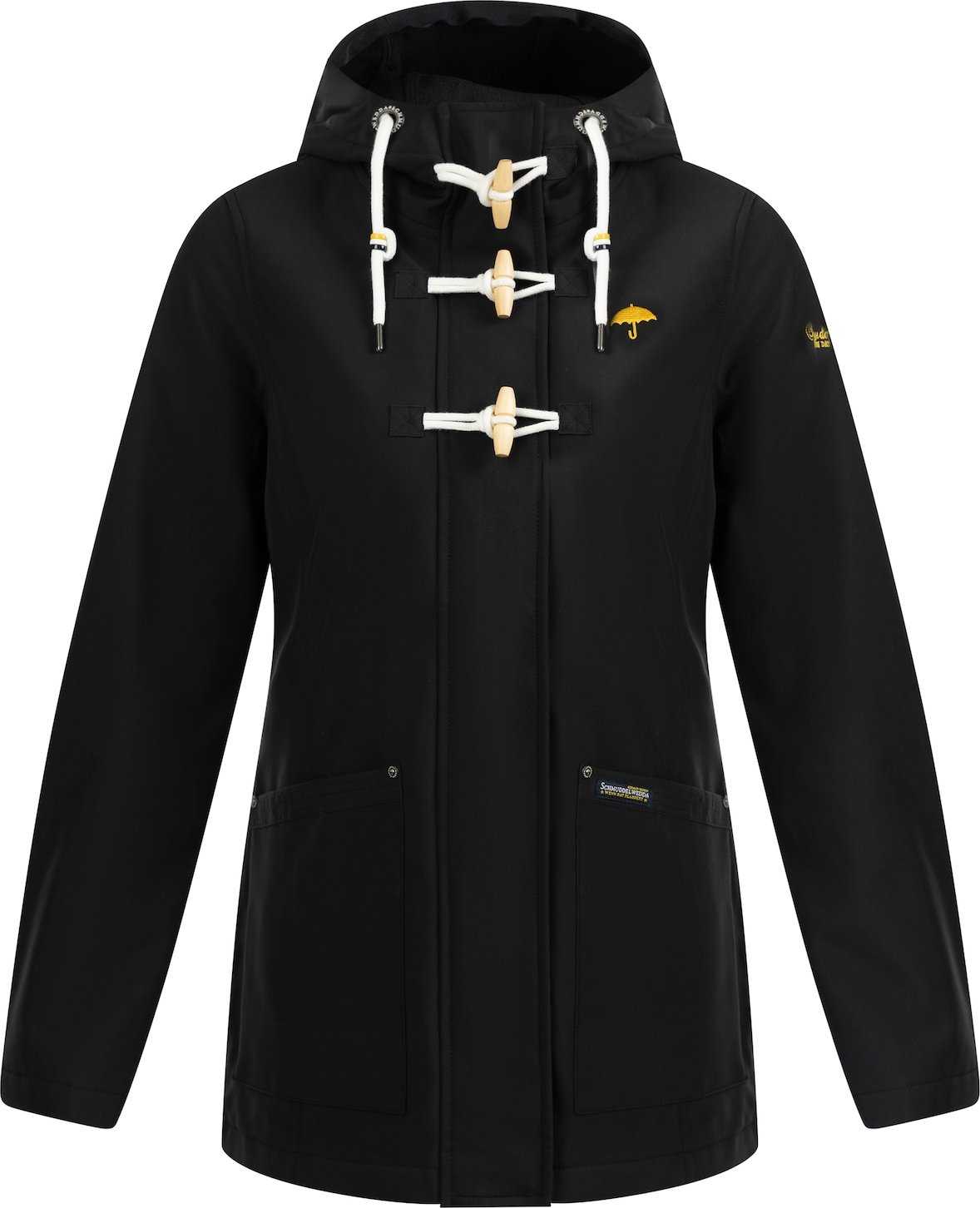 Schmuddelwedda Přechodný kabát žlutá / černá / bílá