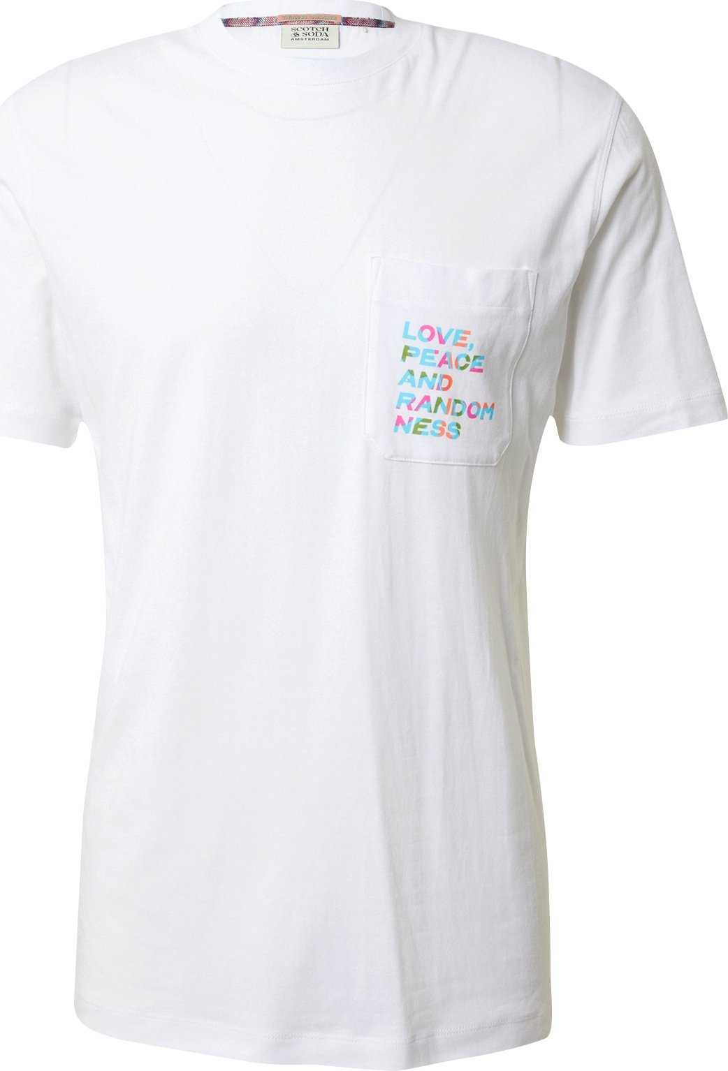 SCOTCH & SODA Tričko nebeská modř / zelená / pink / bílá