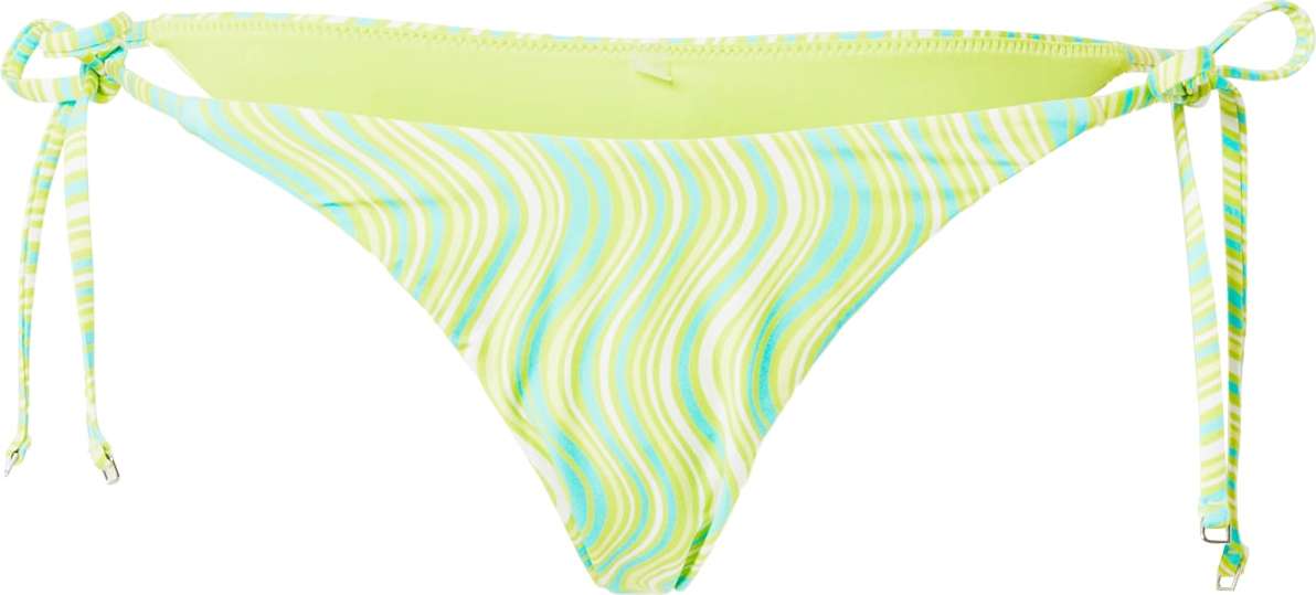 Seafolly Spodní díl plavek 'Rio' aqua modrá / limetková / bílá