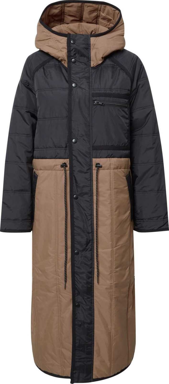 SECOND FEMALE Zimní kabát 'Prudencie' světle hnědá / černá
