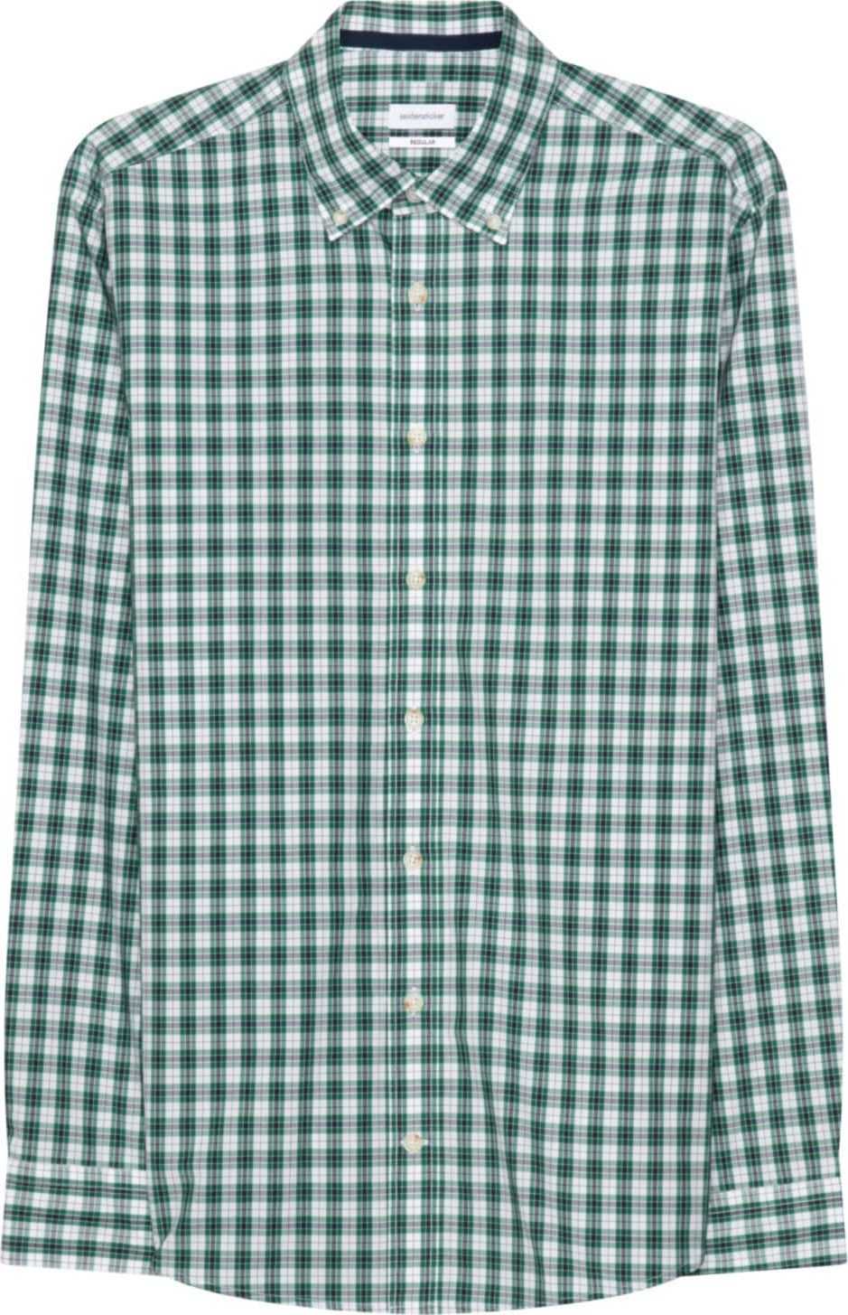 SEIDENSTICKER Košile 'Schwarze Rose' námořnická modř / zelená / bílá