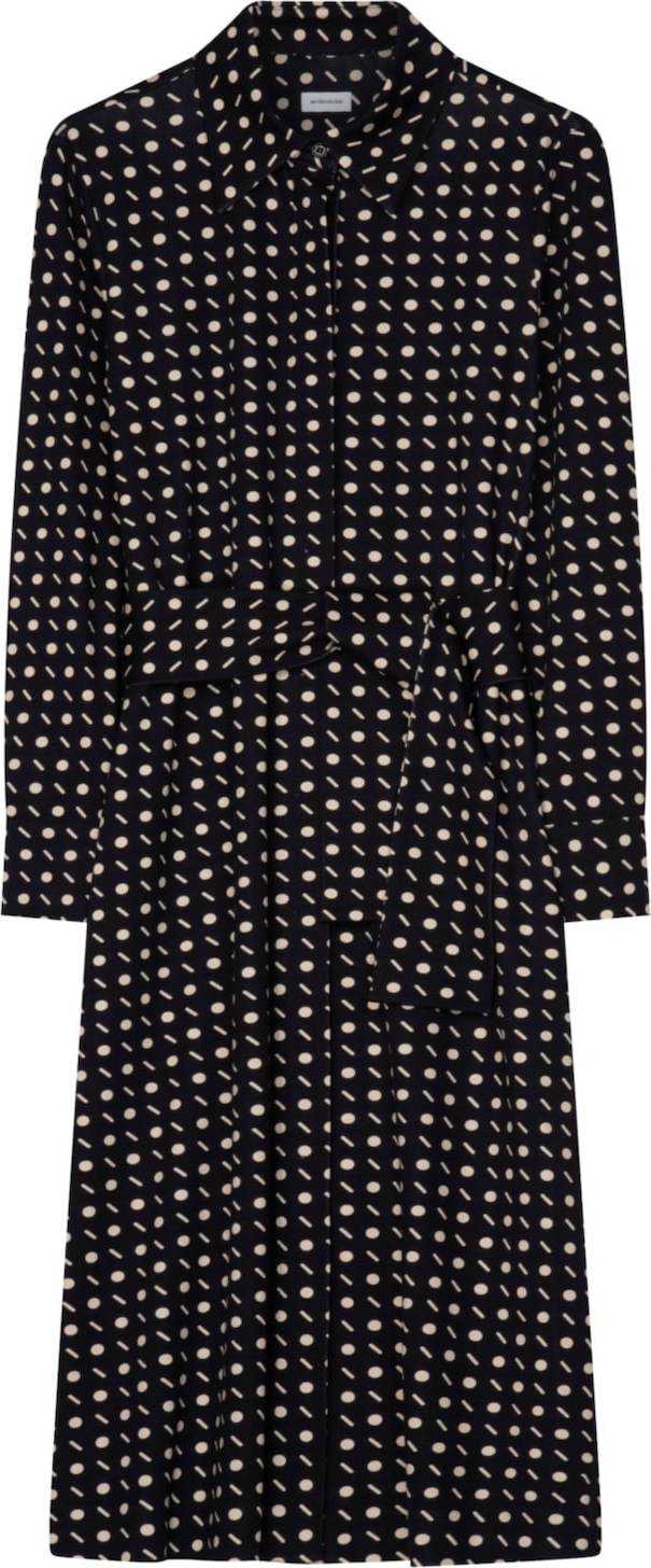 SEIDENSTICKER Košilové šaty béžová / námořnická modř