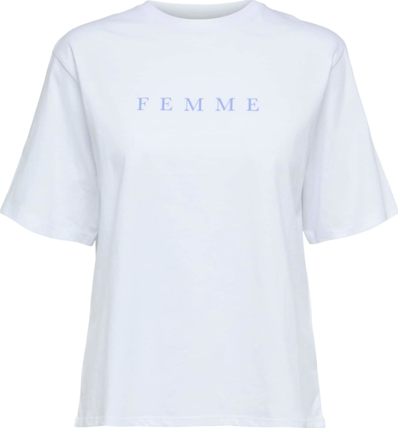 Selected Femme Curve Tričko 'Vilja' světlemodrá / bílá