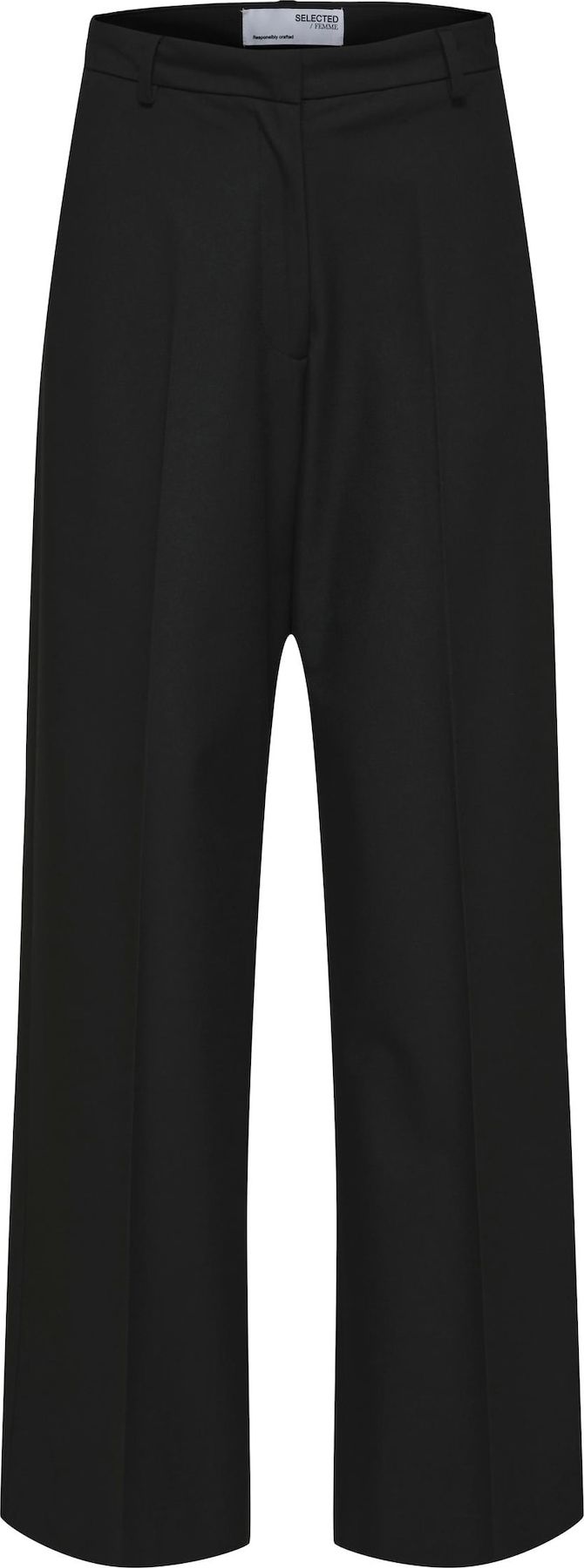 SELECTED FEMME Kalhoty s puky 'Eliana' černá