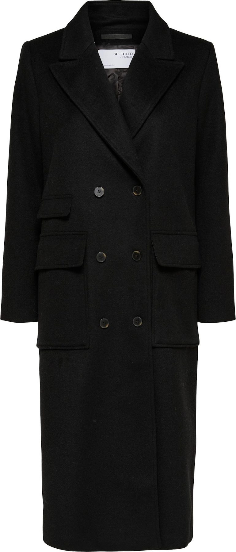Selected Femme Petite Přechodný kabát 'Katrine' černá