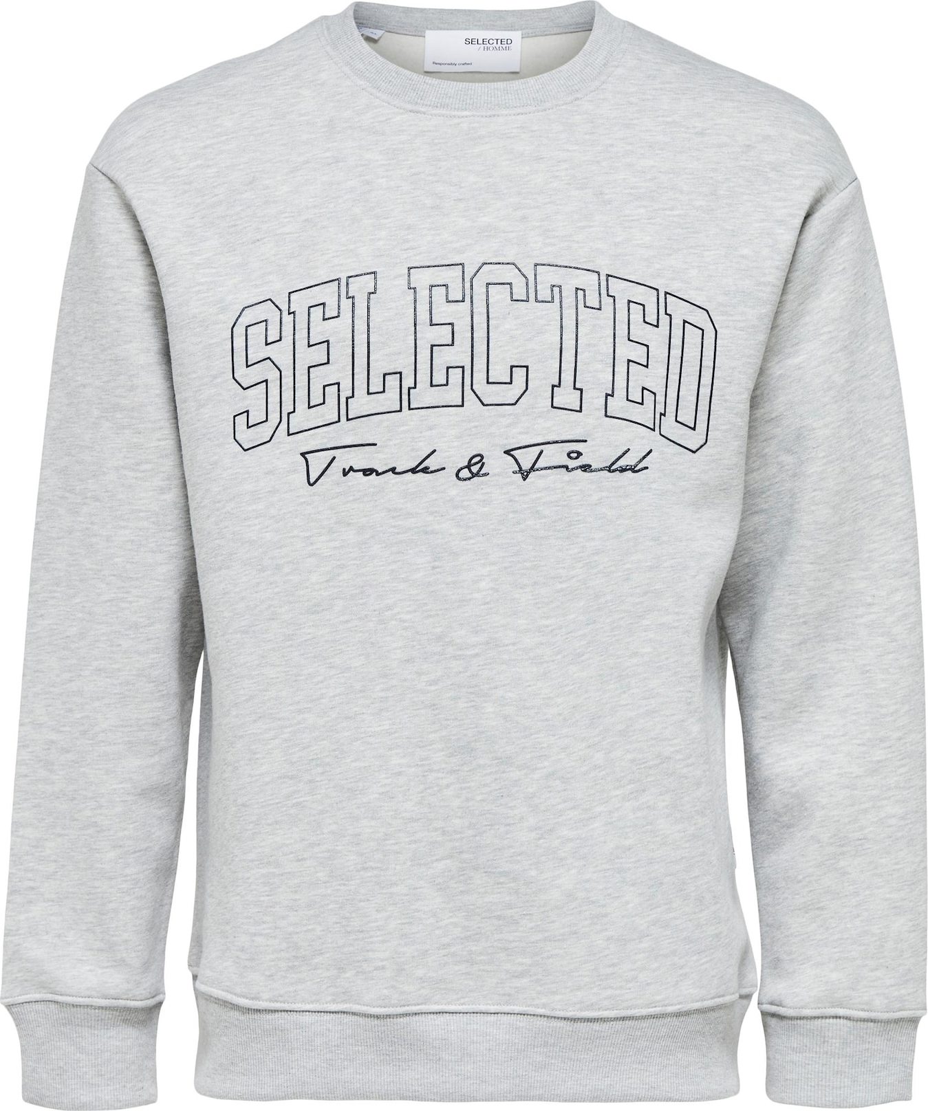 SELECTED HOMME Mikina 'Welter' šedý melír / černá