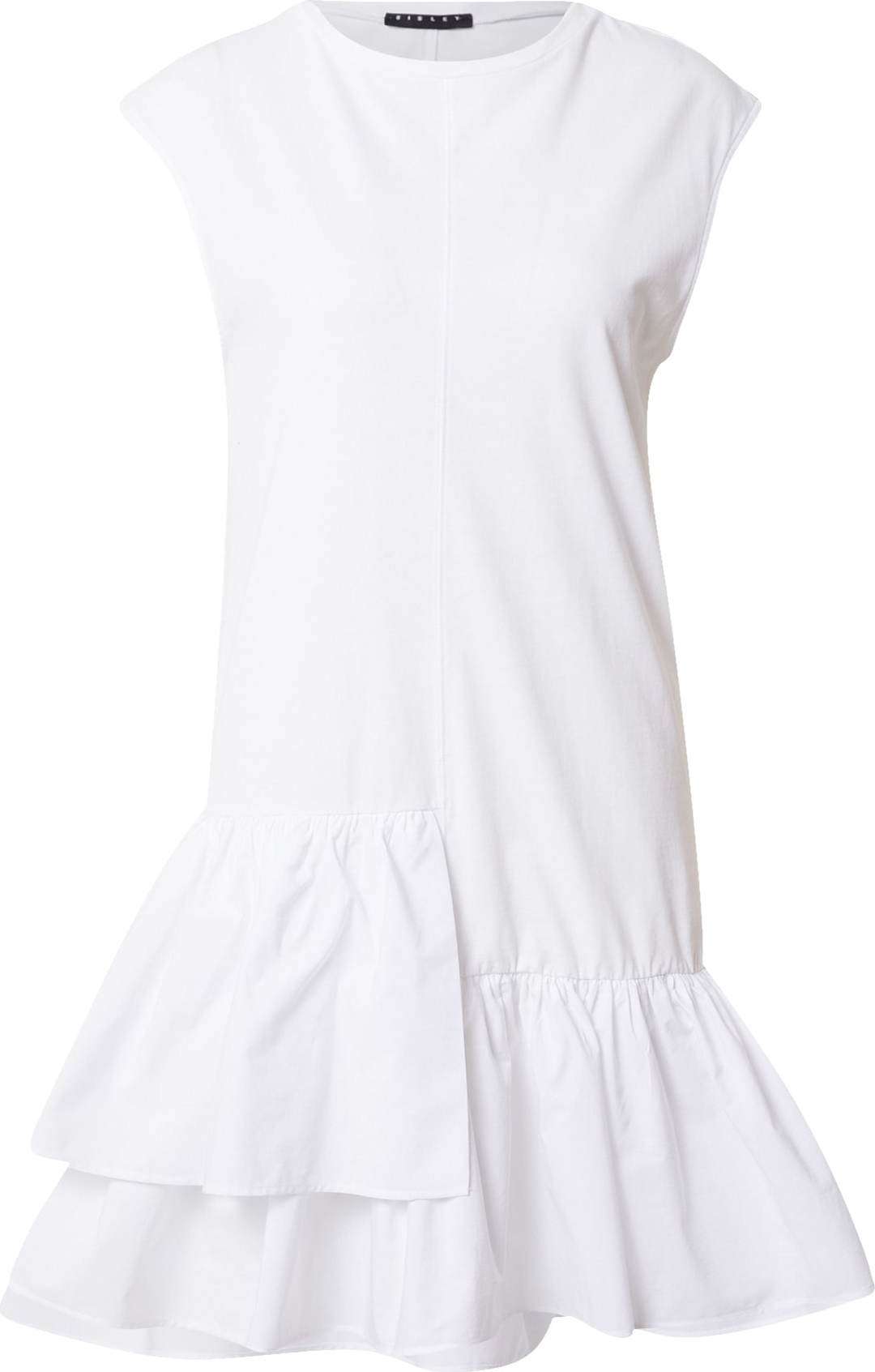 Sisley Koktejlové šaty bílá