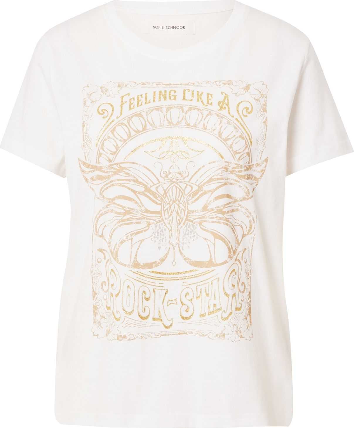 Sofie Schnoor Tričko 'CADY' světle hnědá / zlatá / offwhite
