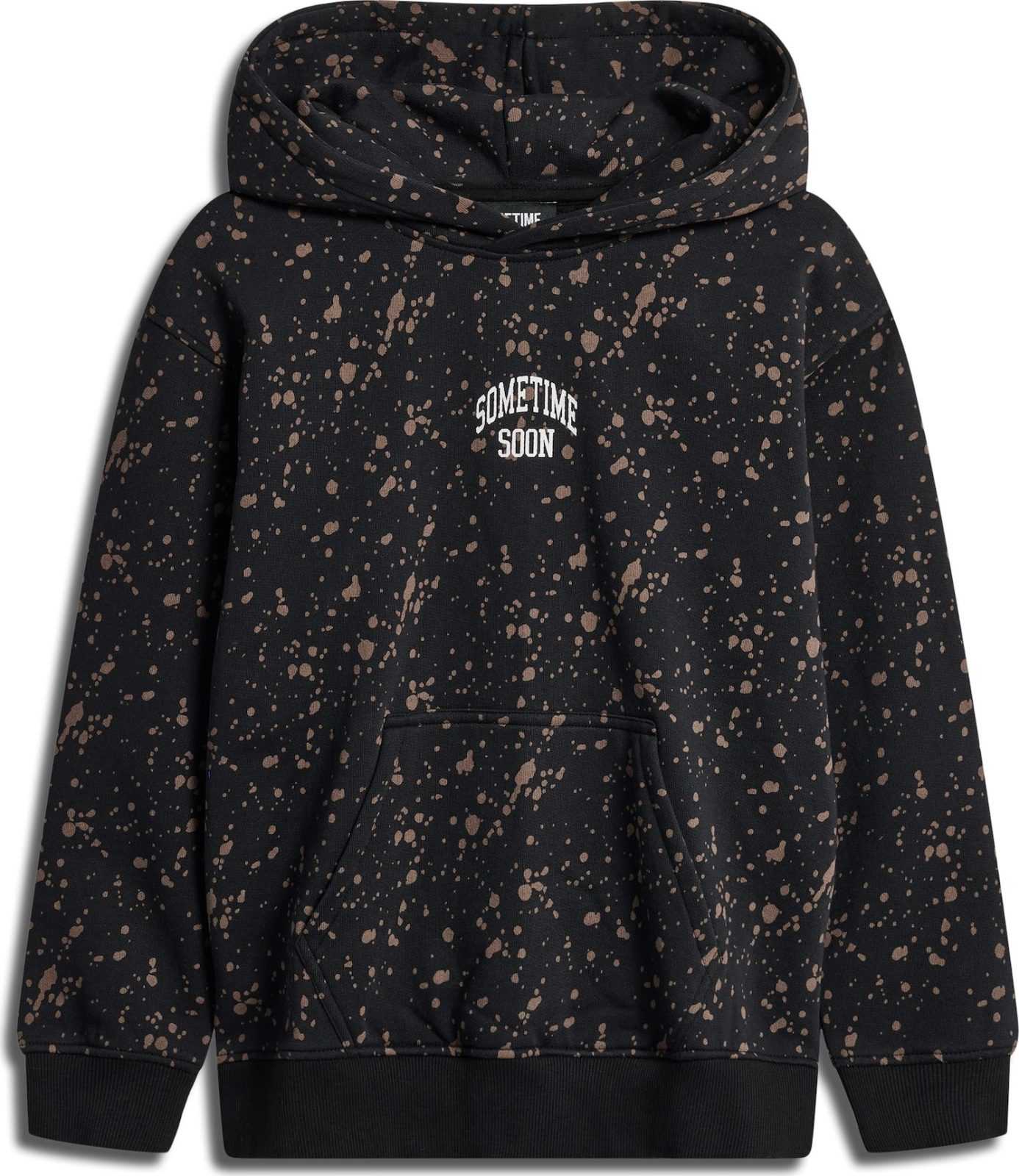 SOMETIME SOON Mikina 'Jazzy' sépiová / černá / bílá